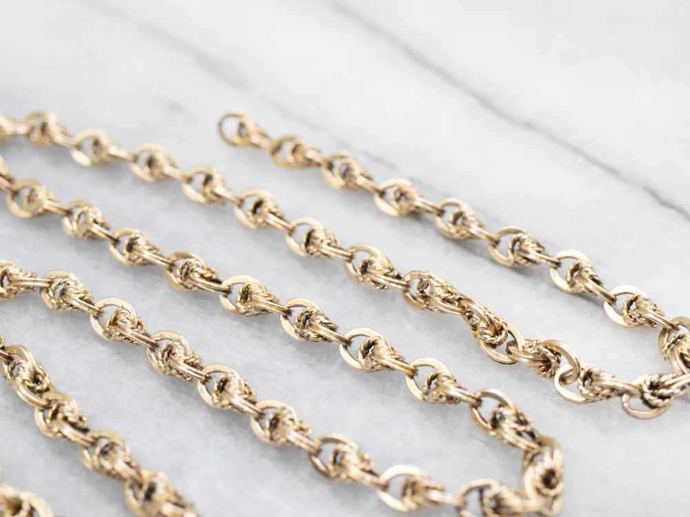 Textured Link Chain with Spring Ring Clasp - image 3