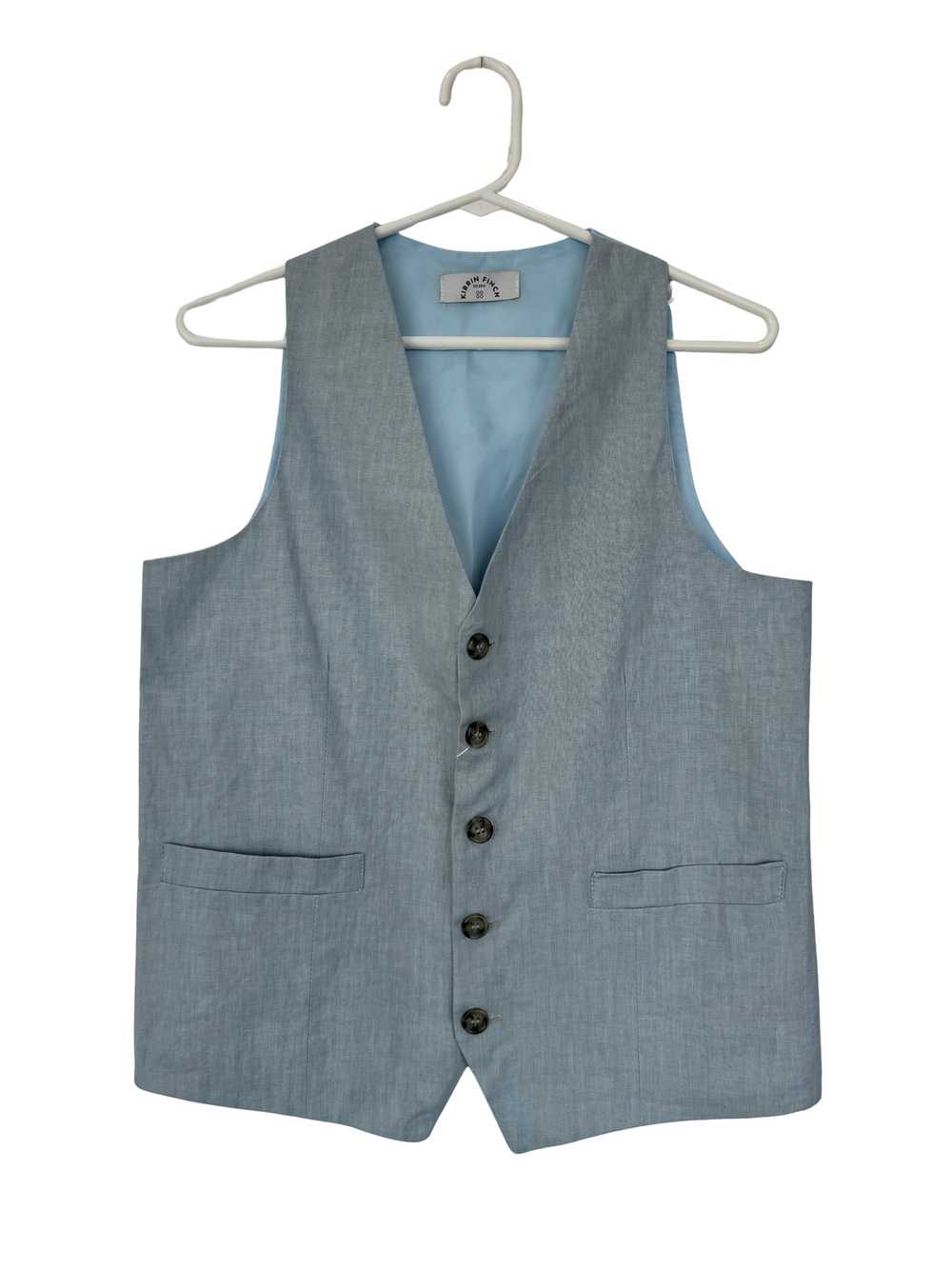 Kirrin Finch Sky Blue Linen Vest - image 1