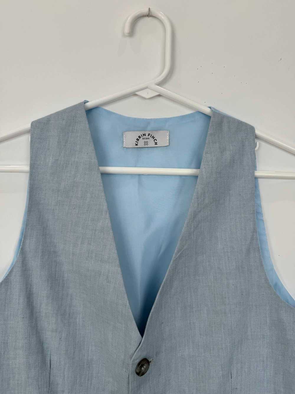 Kirrin Finch Sky Blue Linen Vest - image 3