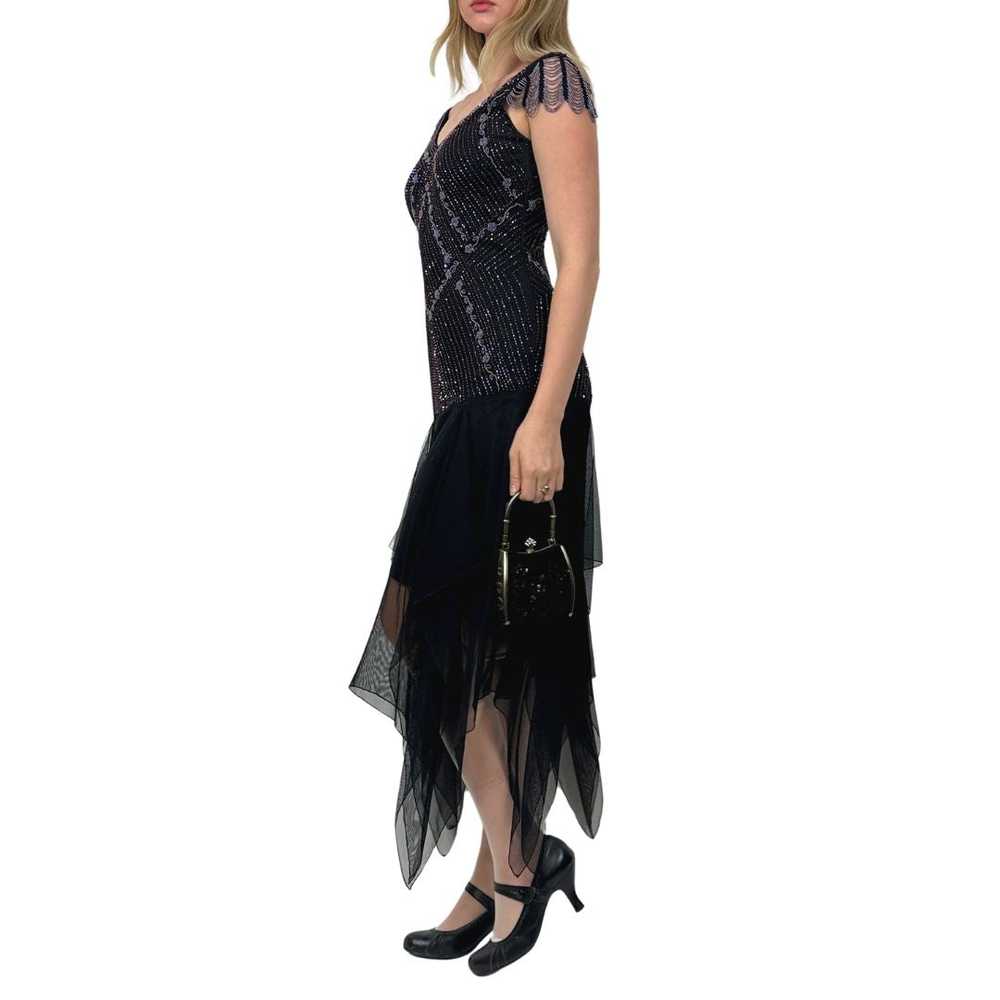 Sue Wong Gatsby Goth Midi Dress (S) - image 3