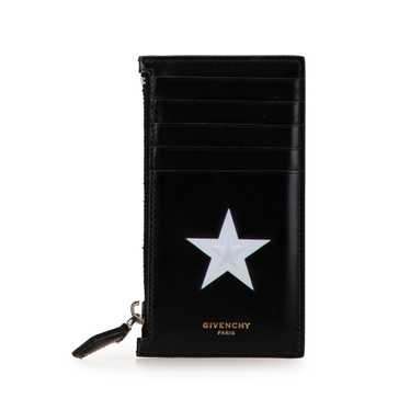 Black Givenchy Embossed Leather Star Card Holder