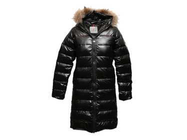 Black Moncler Fur-Trimmed Hooded Down Puffer Coat… - image 1