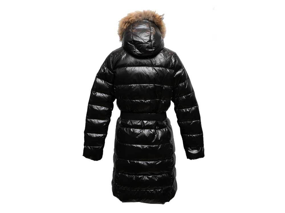 Black Moncler Fur-Trimmed Hooded Down Puffer Coat… - image 5