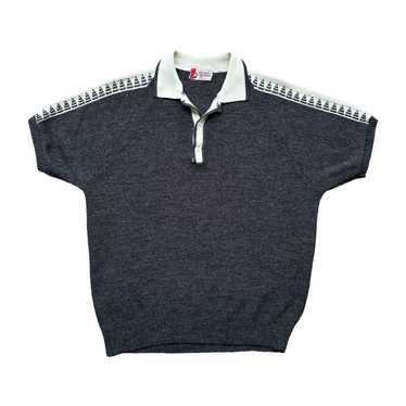 60s wiseguy style knit polo large