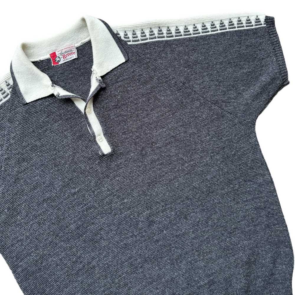 60s wiseguy style knit polo large - image 2