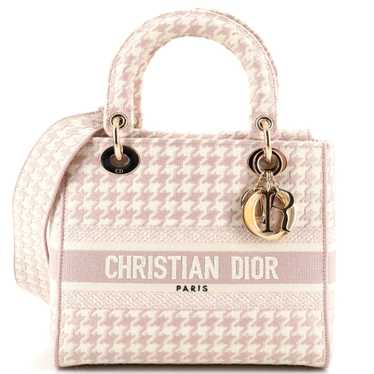 Christian Dior Lady D-Lite Bag Houndstooth Canvas 