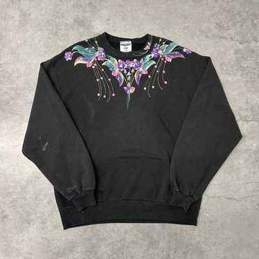 Vintage Vintage 90s Floral Sweatshirt - image 1