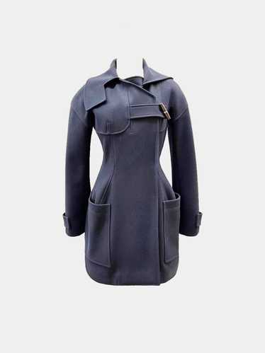 Christian Dior 2010s Navy Wool Tailored Coat