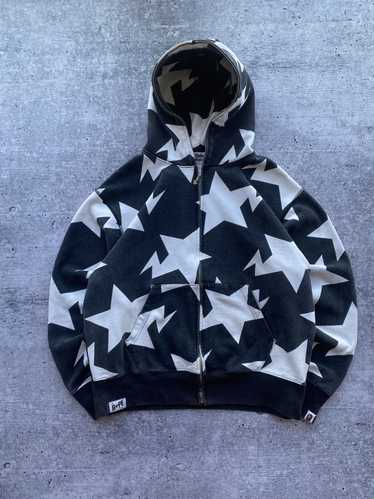 Bape Bape Sta Star Pattern Full Zip Hoodie size M - image 1