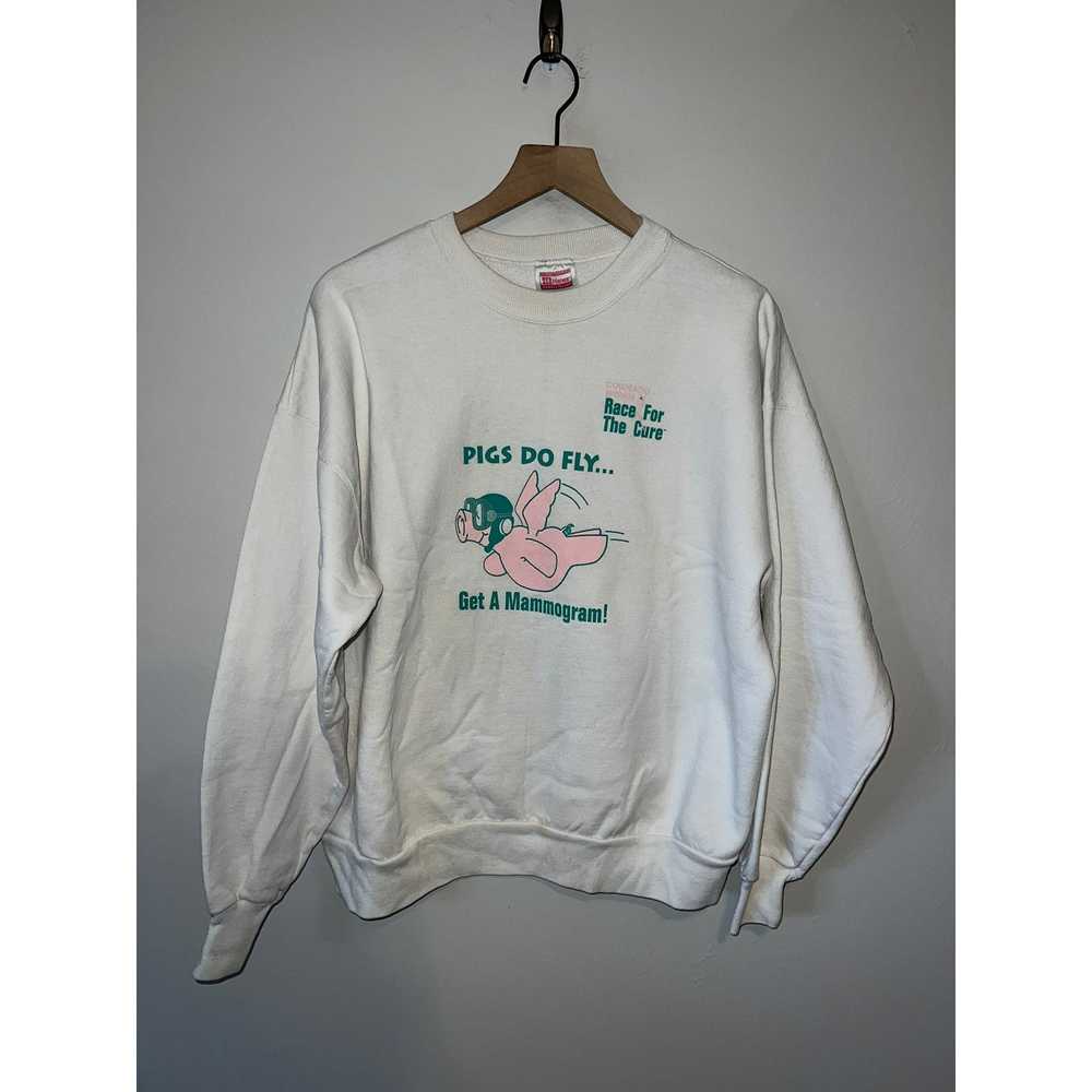 Hanes 90s Pigs Do Fly Get A Mammogram Race The Cu… - image 1