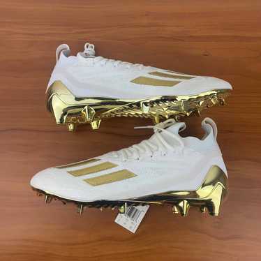 Adidas Adizero Cleats Primeknit White Gold Metall… - image 1