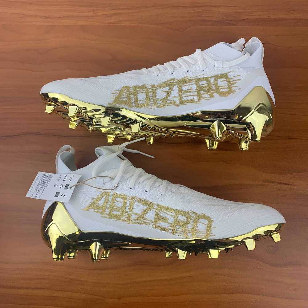 Adidas Adizero Cleats Primeknit White Gold Metall… - image 2