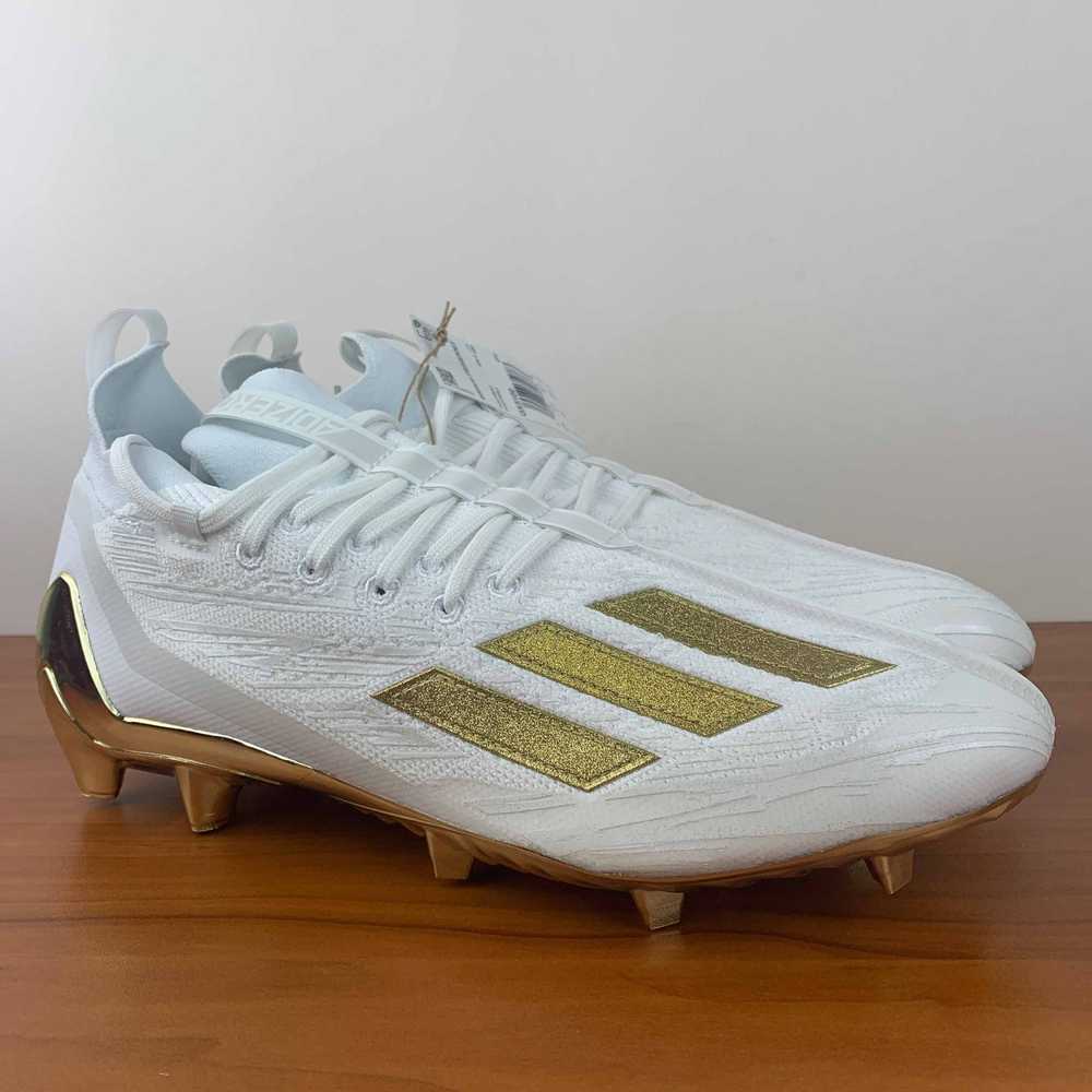 Adidas Adizero Cleats Primeknit White Gold Metall… - image 6