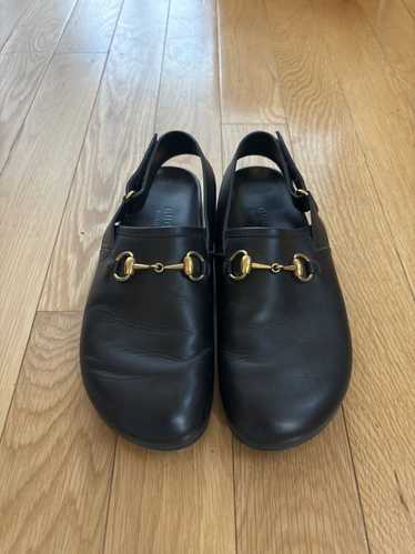 Gucci Black Gucci leather horsebit slingbacks - image 1