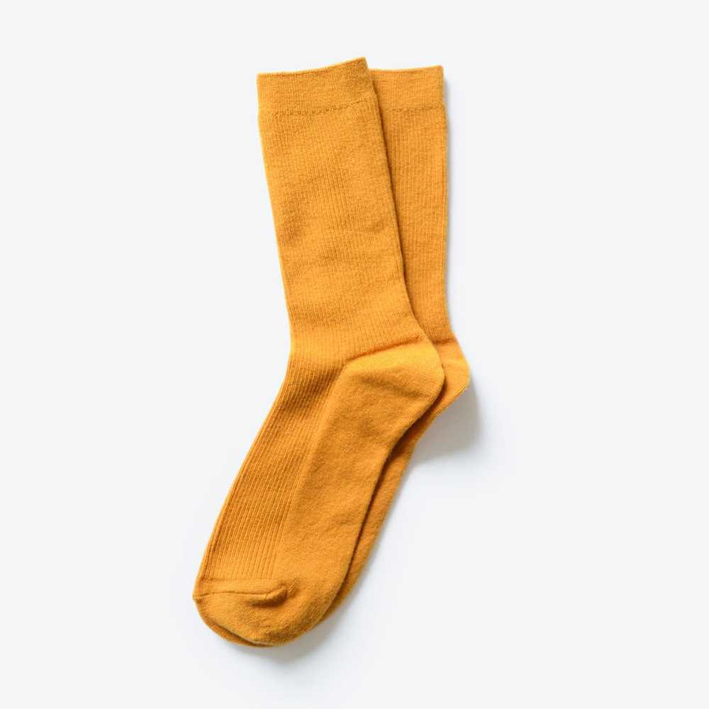 Goldenrod Merino Wool Socks - image 1