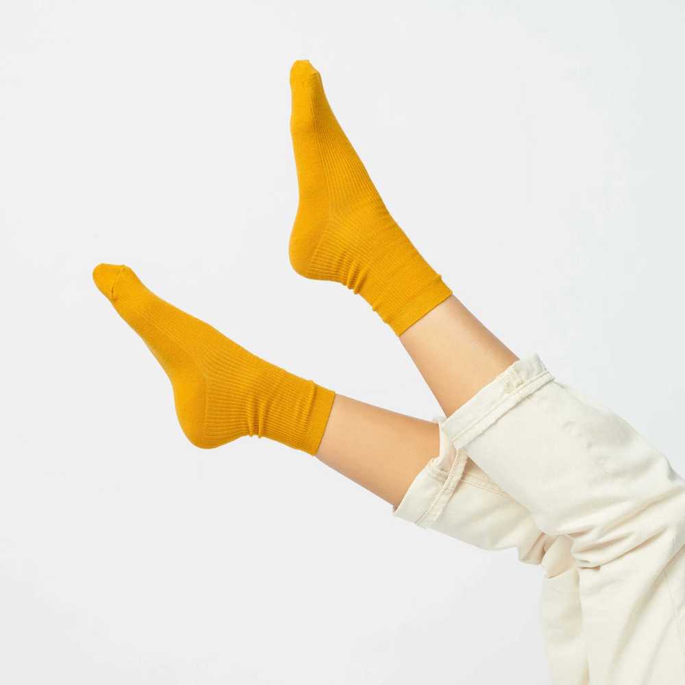 Goldenrod Merino Wool Socks - image 2