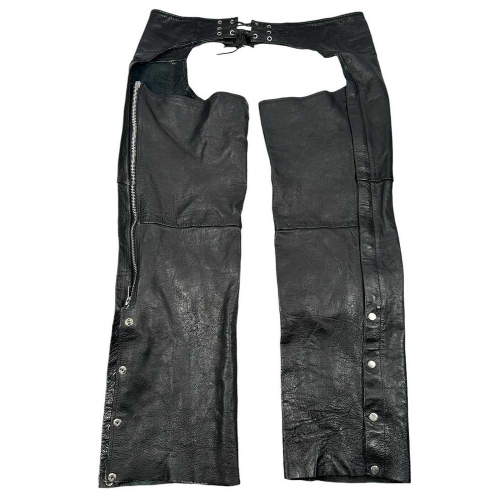 Chaps Vintage Hot Leathers Motorcycle Chaps Men's… - image 2