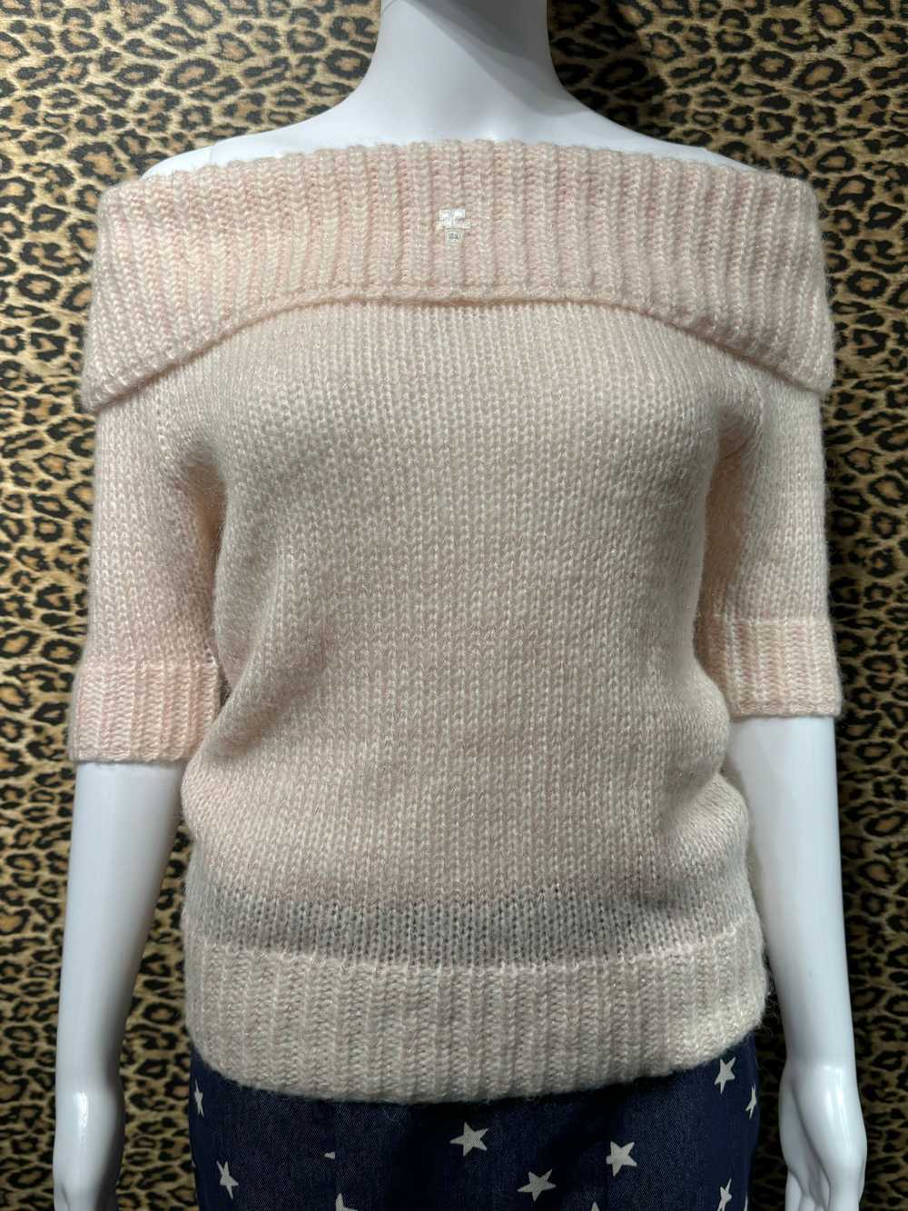 Courrèges Pink Off the Shoulder Sweater - image 1