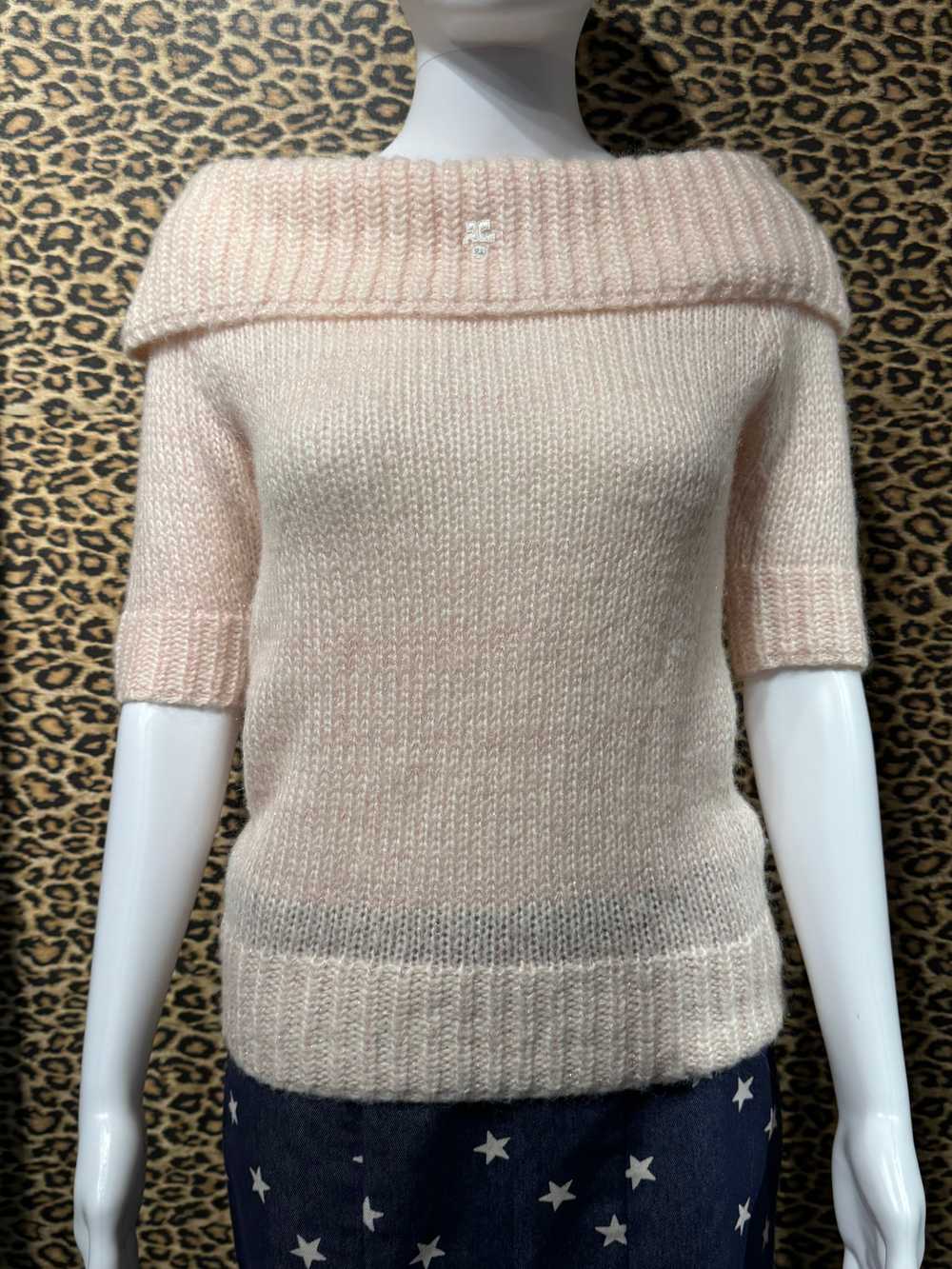 Courrèges Pink Off the Shoulder Sweater - image 2