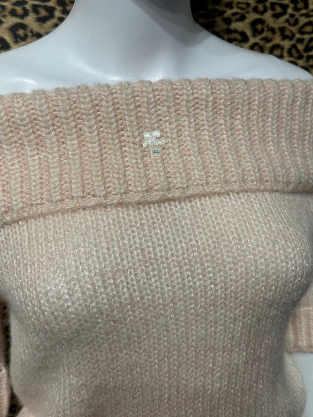 Courrèges Pink Off the Shoulder Sweater - image 3