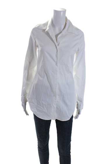 Anne Fontaine Womens Long Sleeve Collared Button D