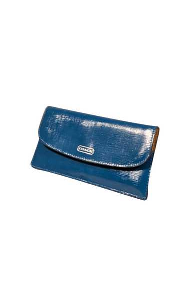 Coach - Teal Crossgrain Leather Wallet