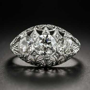 Late Edwardian/Early Art Deco Three-Stone Diamond… - image 1