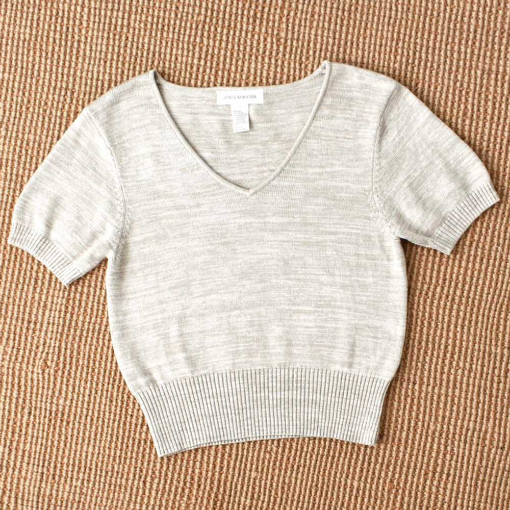 vintage silk knit top (xs/s) - image 1