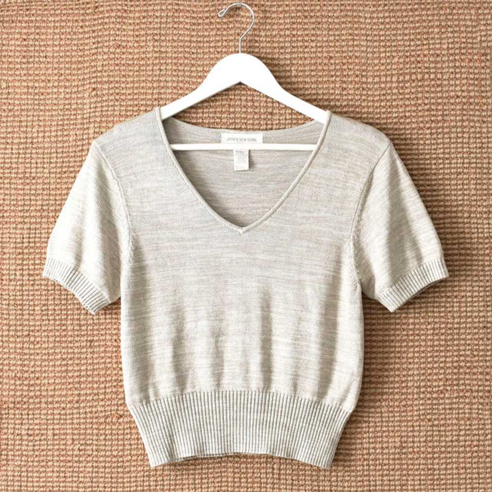 vintage silk knit top (xs/s) - image 4