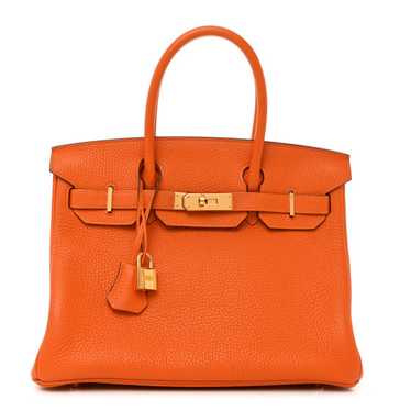 HERMES Taurillon Clemence Birkin 30 Abricot