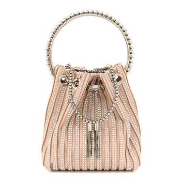 JIMMY CHOO Suede Mesh Crystal Embellished Stripe … - image 1