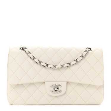 CHANEL Caviar Quilted Medium Double Flap White