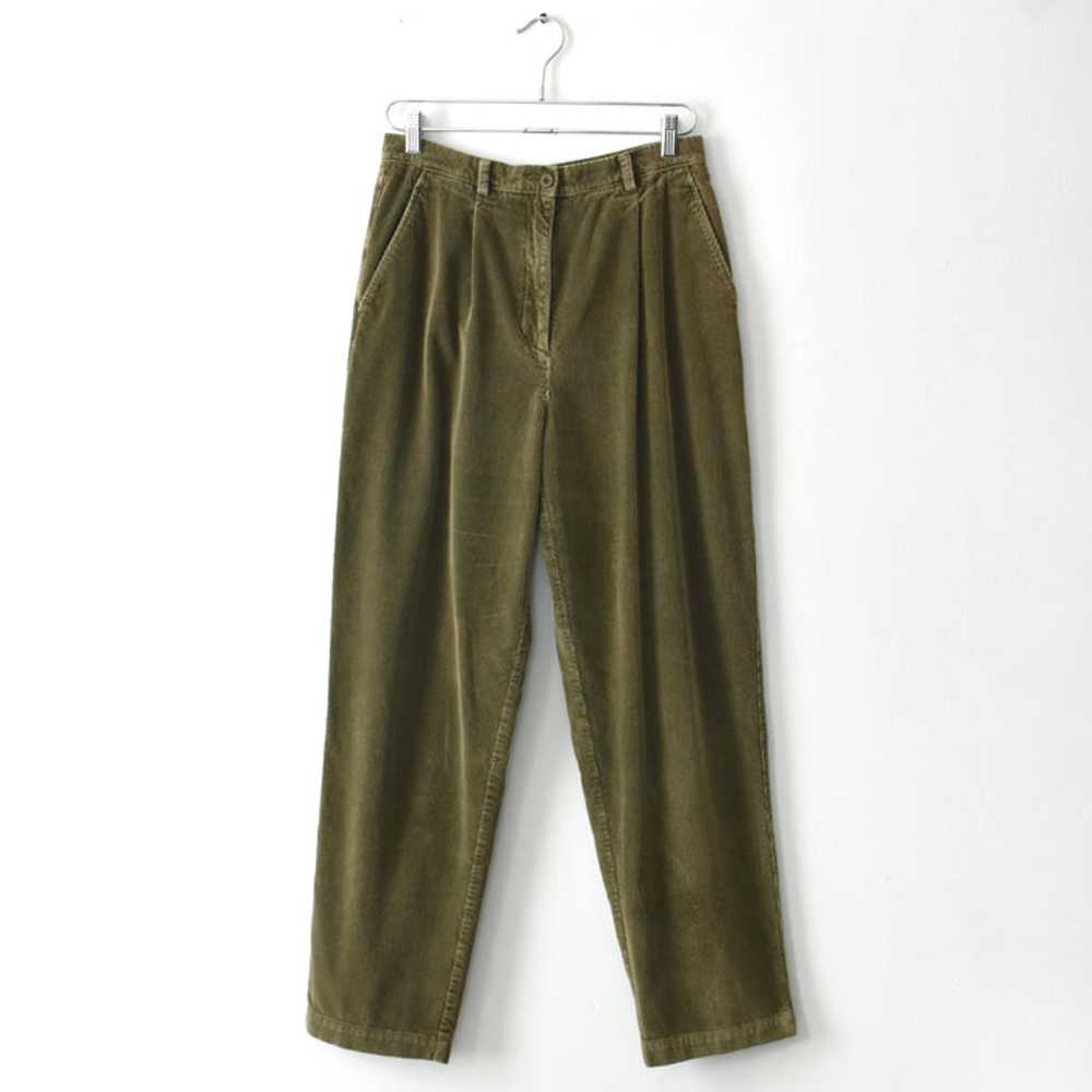 vintage olive corduroy trousers (m) - image 1