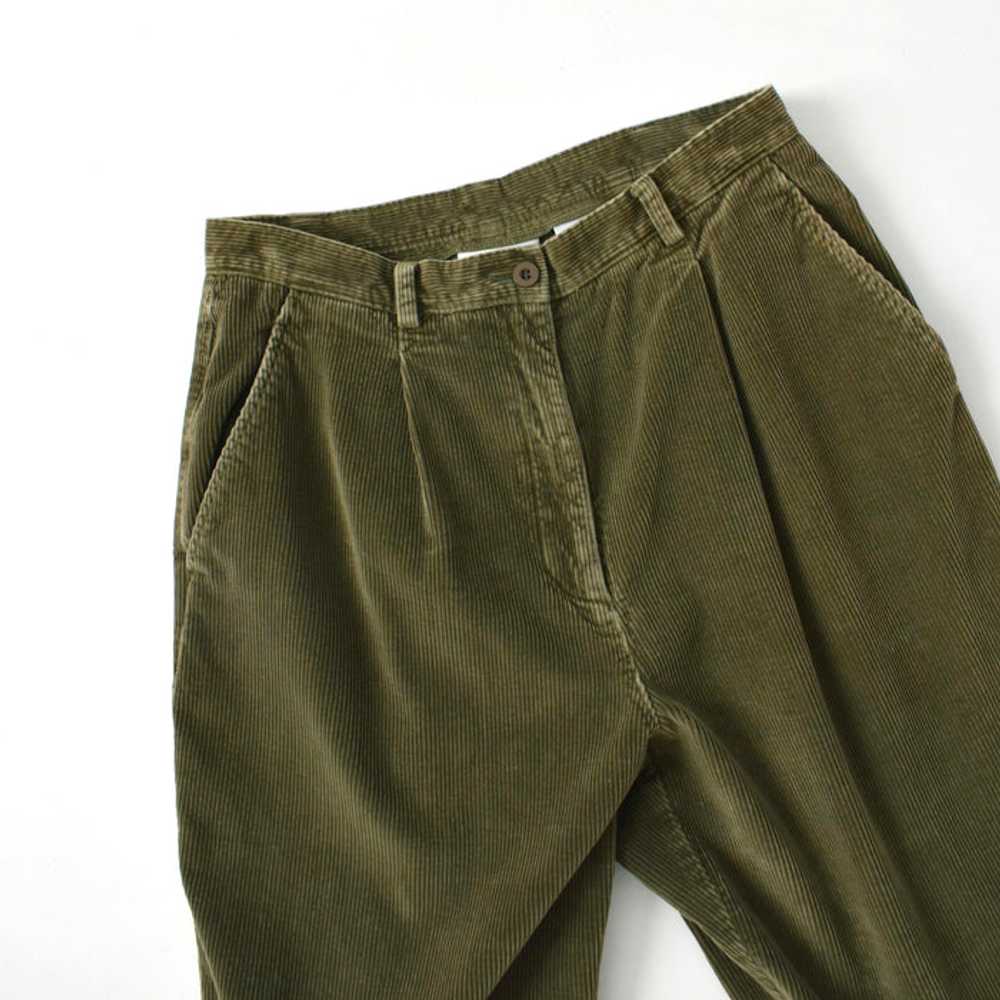 vintage olive corduroy trousers (m) - image 4