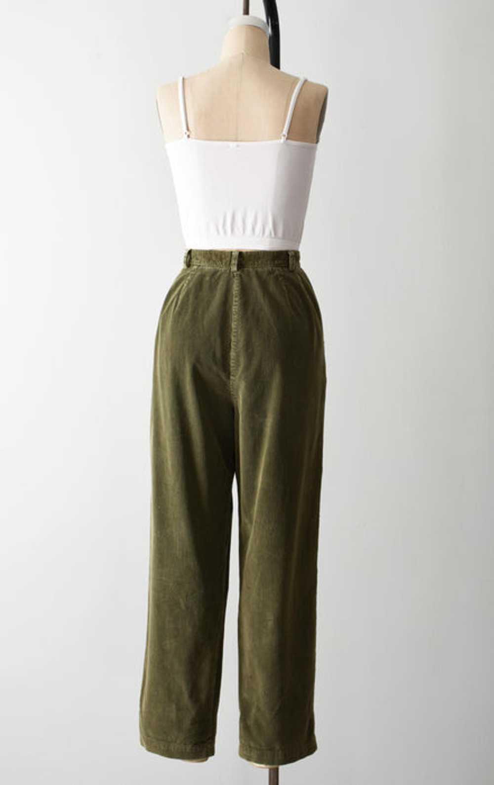 vintage olive corduroy trousers (m) - image 5