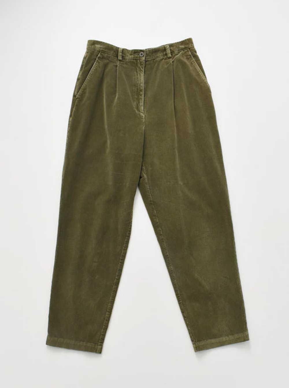 vintage olive corduroy trousers (m) - image 6