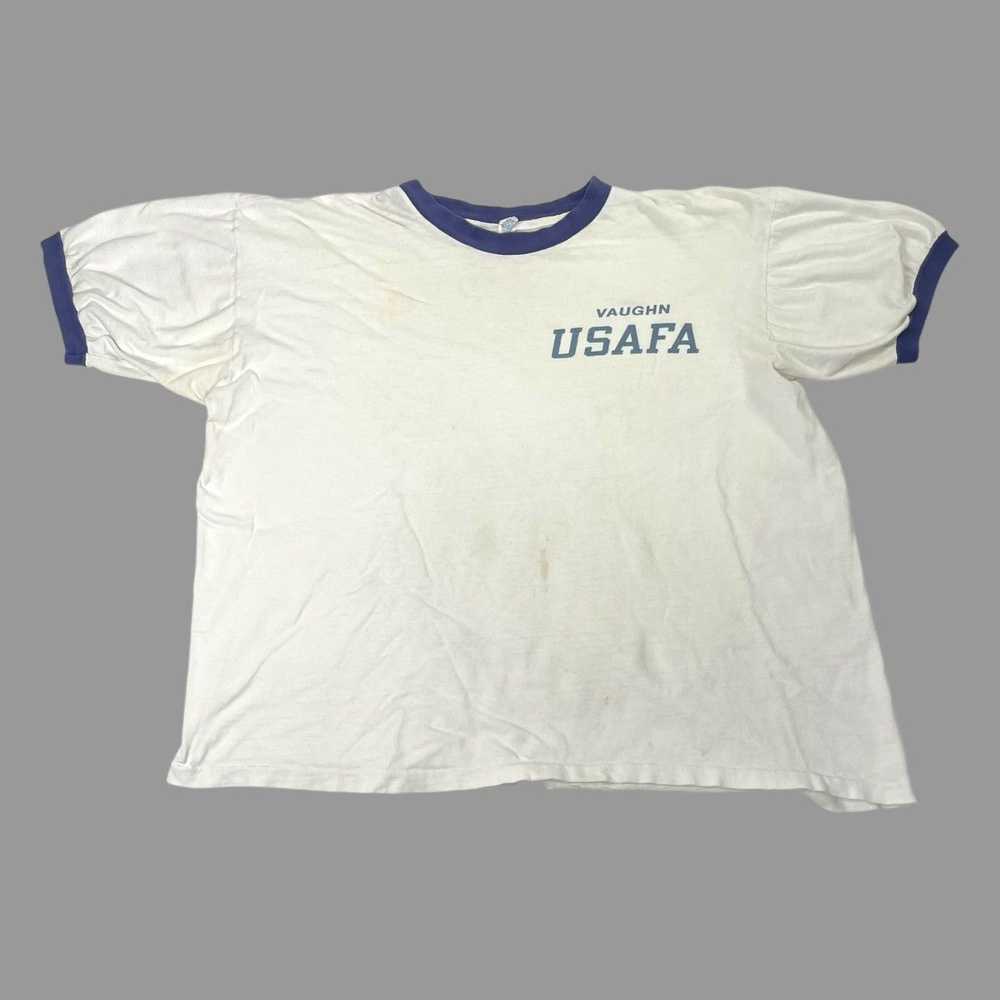 Us Air Force × Vintage Vintage 1960s usafa ringer… - image 1