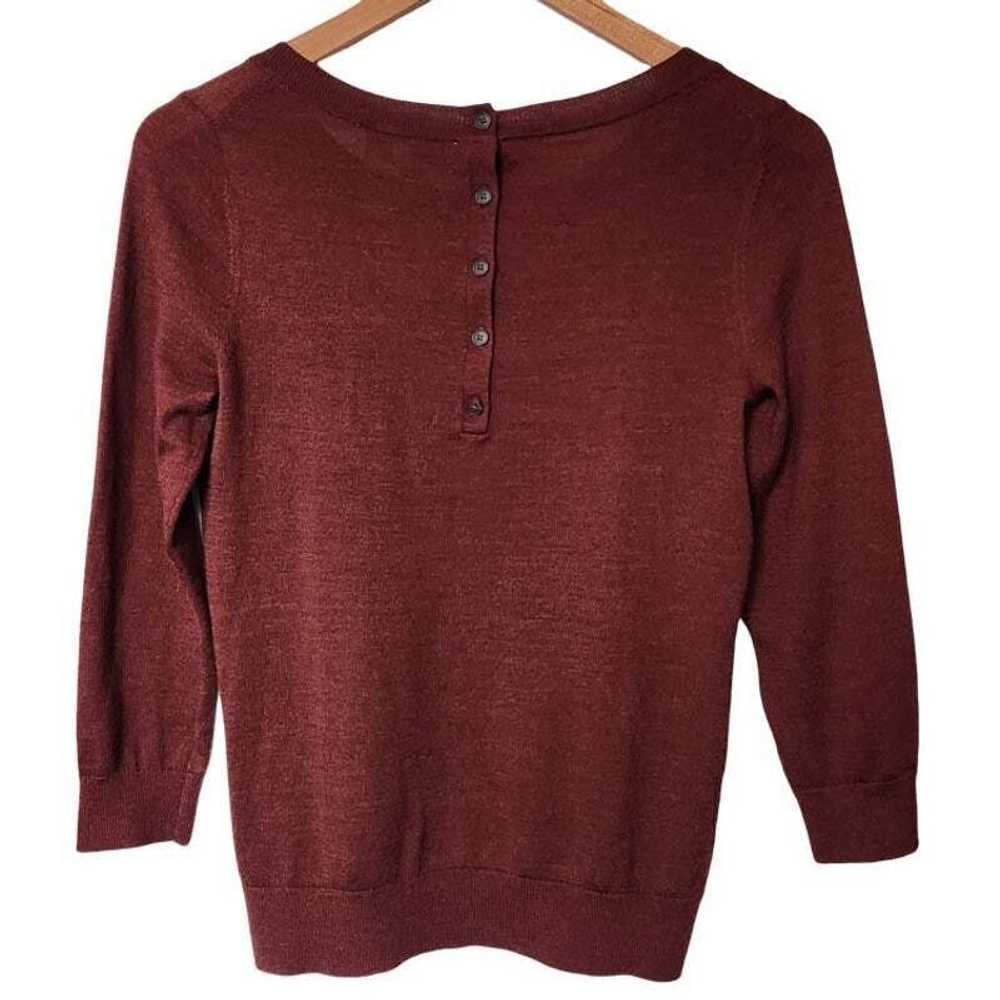 Designer LOFT Womens Burgundy Sweater Shirt Size … - image 2