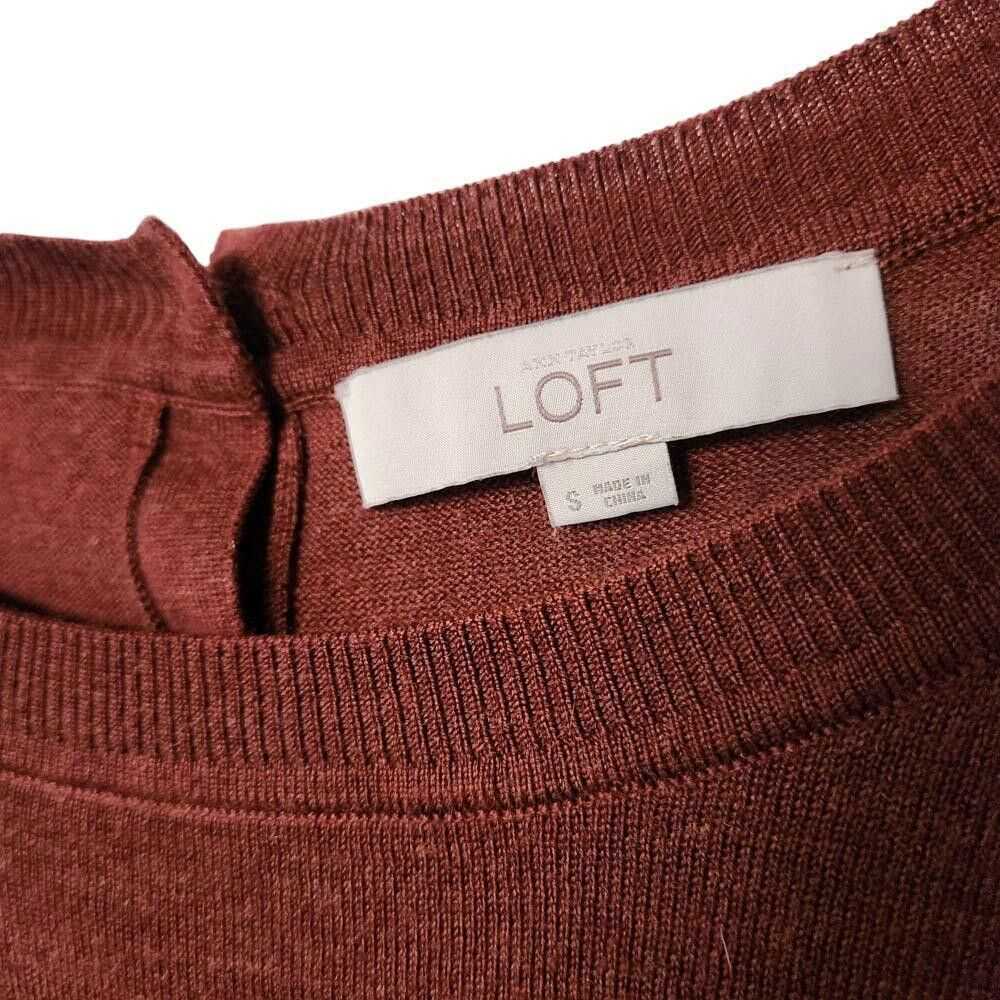 Designer LOFT Womens Burgundy Sweater Shirt Size … - image 3