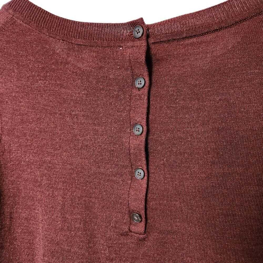 Designer LOFT Womens Burgundy Sweater Shirt Size … - image 4