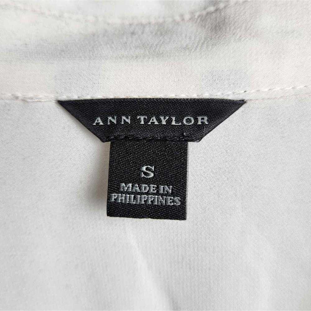 Ann Taylor Ann Taylor White Semi-Sheer 3/4 Sleeve… - image 7