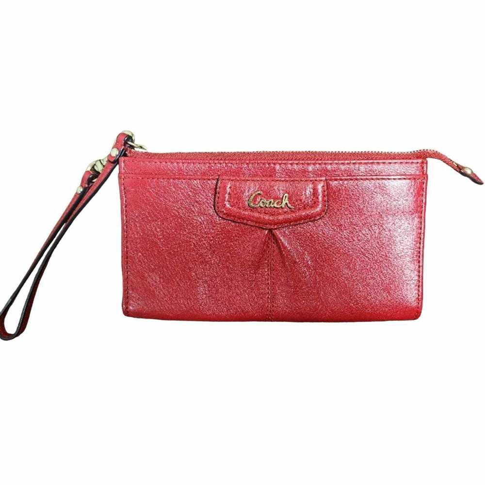 Coach Coach Ashley Pink Leather Wristlet with Gol… - image 3