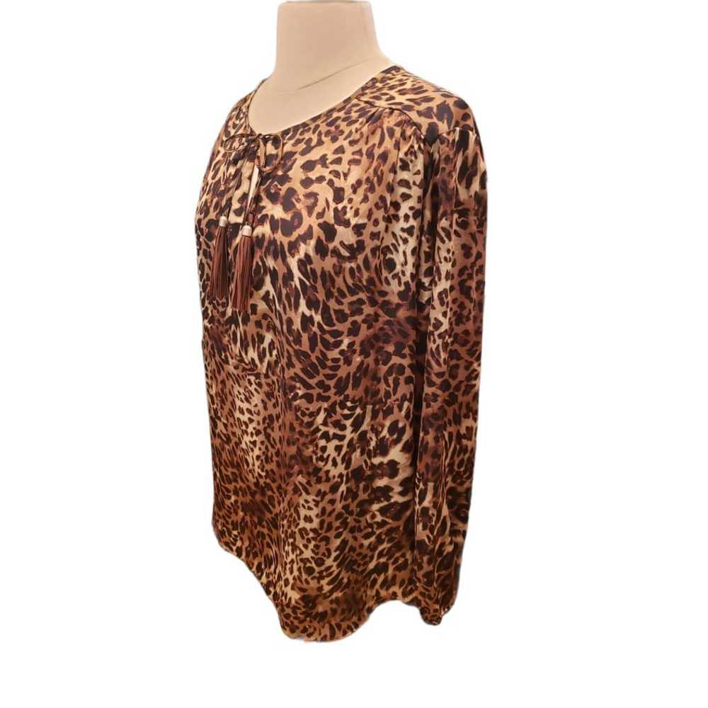 Chicos Chico's Leopard Print Blouse Tunic Top Siz… - image 2