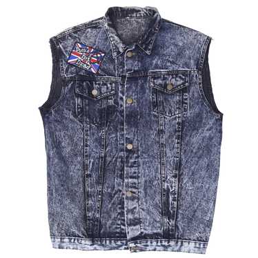 Vintage Punks Not Dead Patched Customized Denim V… - image 1