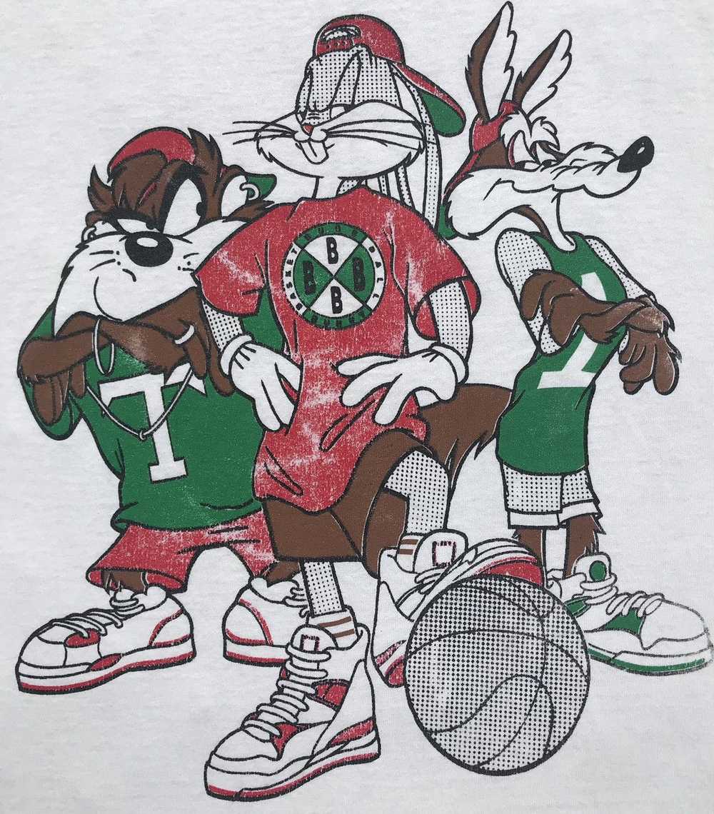 Hanes 90s Looney Tunes Bugs Bunny Taz Basketball … - image 2