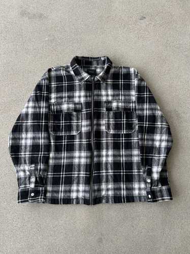 Flannel × Pacsun Pacsun Black/White Plaid Full Zip