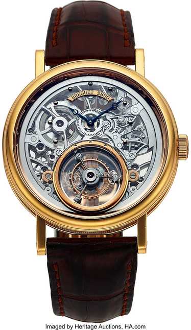 54166: Breguet, 18k Pink Gold Skeletonized Tourbil