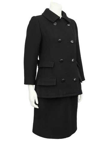 Nina Ricci Black Wool Dress and Pea Coat