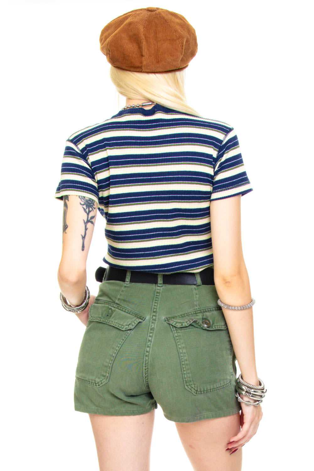 Vintage Y2K Moody Blue Stripe Top - S/M - image 5