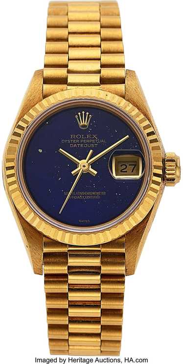 54059: Rolex, Fine 18k Yellow Gold Lady's Presiden